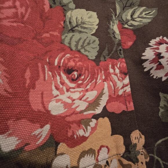 Appleseeds Floral Jean Jacket Shacket Womens 1X Cotton Brown Boho Cottage - Picture 11 of 11